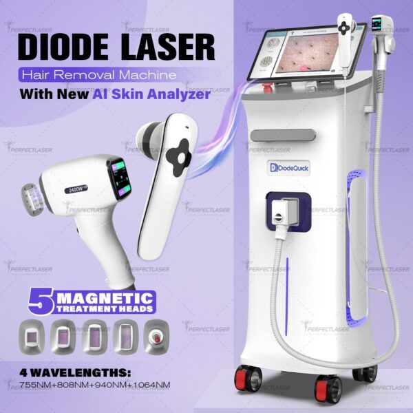 Four-Wavelength Diode Laser Hair Removal Machine with AI Skin Analyzer - Image 4